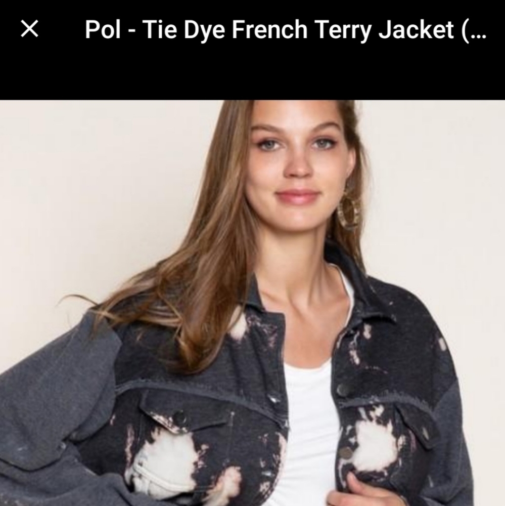 POL Tie Dye French Terry‎ Jacket